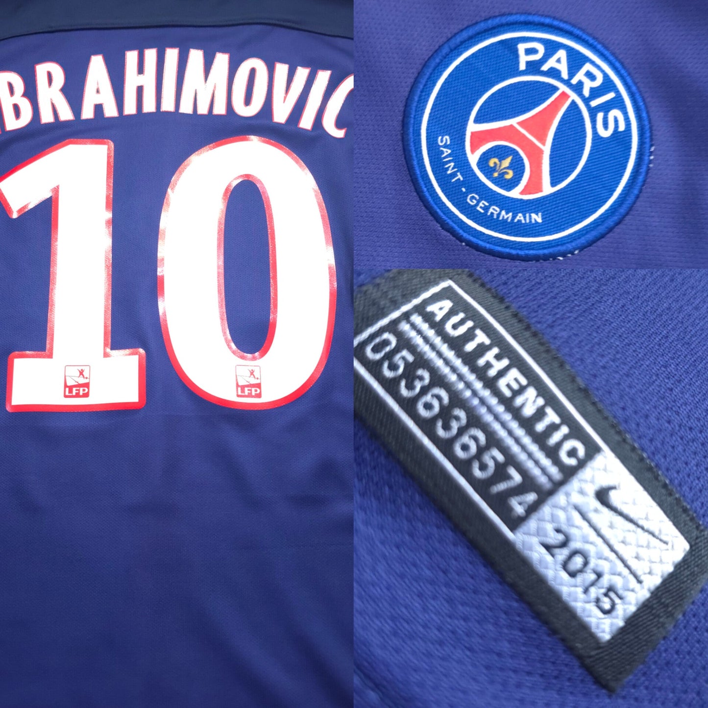 PSG 2015/16 Home 10 Zlatan Ibrahimovic - Small (9.5/10) - The Authenkits
